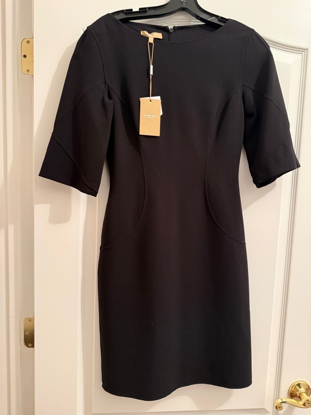 Michael Kors Collection Black Midi Sheath Dress